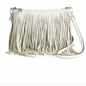 White Fringe Rebecca Minkoff Crossbody purse